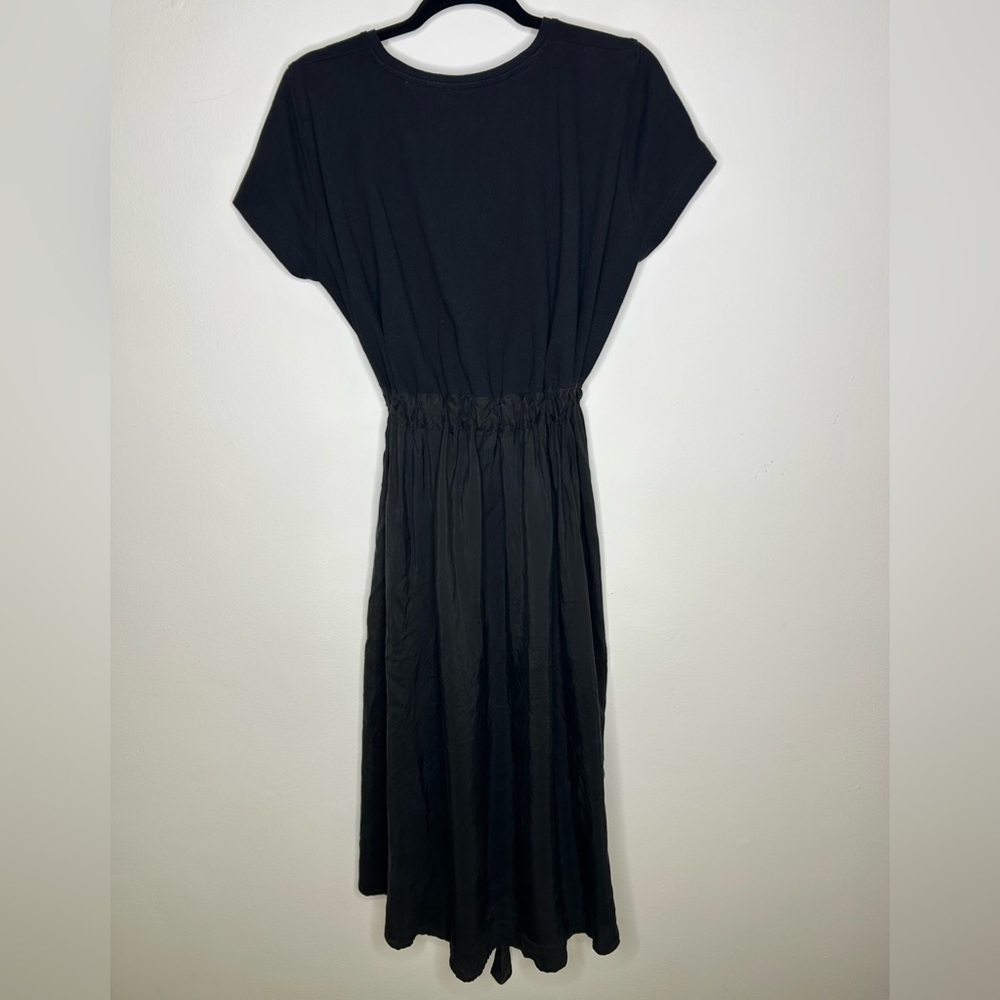 COS Black Drawstring Mulberry Silk Cotton Dress Size medium - Picture 8 of 9